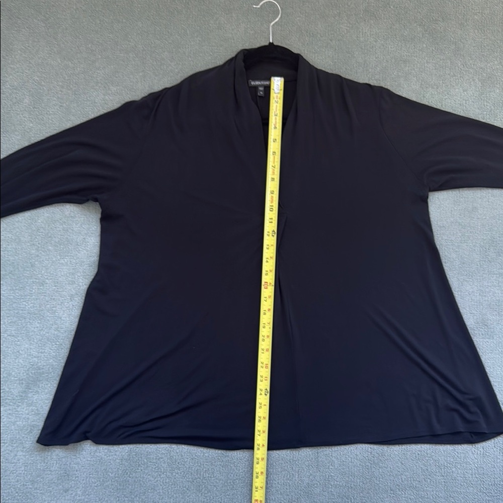 Eileen Fisher Black Silk Pullover Blouse - Picture 5 of 8